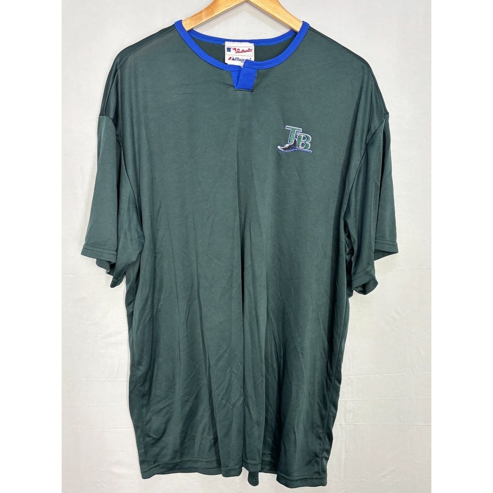 Tampa Bay Rays Majestic Jersey Mens Green Performance Short Sleeve‎ 2X NWT